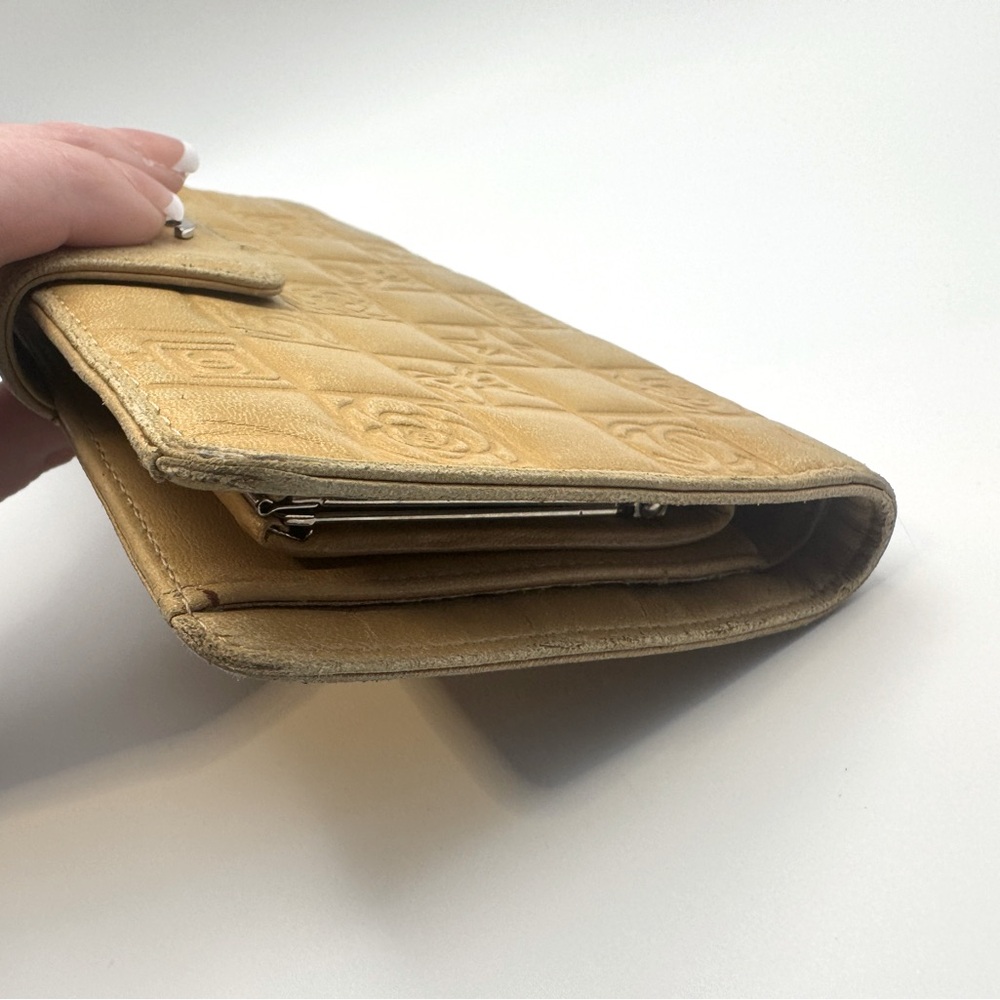 Chanel Long Wallet with Coin Pocket Precious Symbols Camel Leather Authentic y2k - Picture 7 of 16